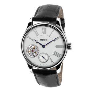 Epos Swiss Men's Watch Black Leather Automatic Wrist Watch 3369